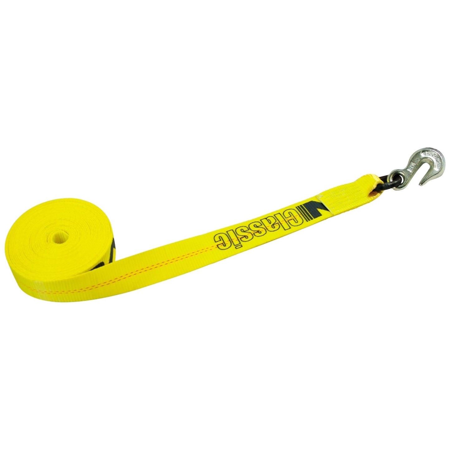 VULCAN Ratchet Strap with Snap Hooks - 2 Inch x 30 Foot - Classic Yellow - 3,300 Pound Safe Working Load