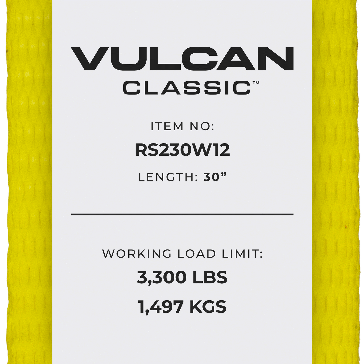 VULCAN Ratchet Strap with Wire Hooks - 2 Inch - 3,300 Pound Safe Working Load