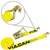 VULCAN Ratchet Strap with Wire Hooks - 2 Inch - 3,300 Pound Safe Working Load