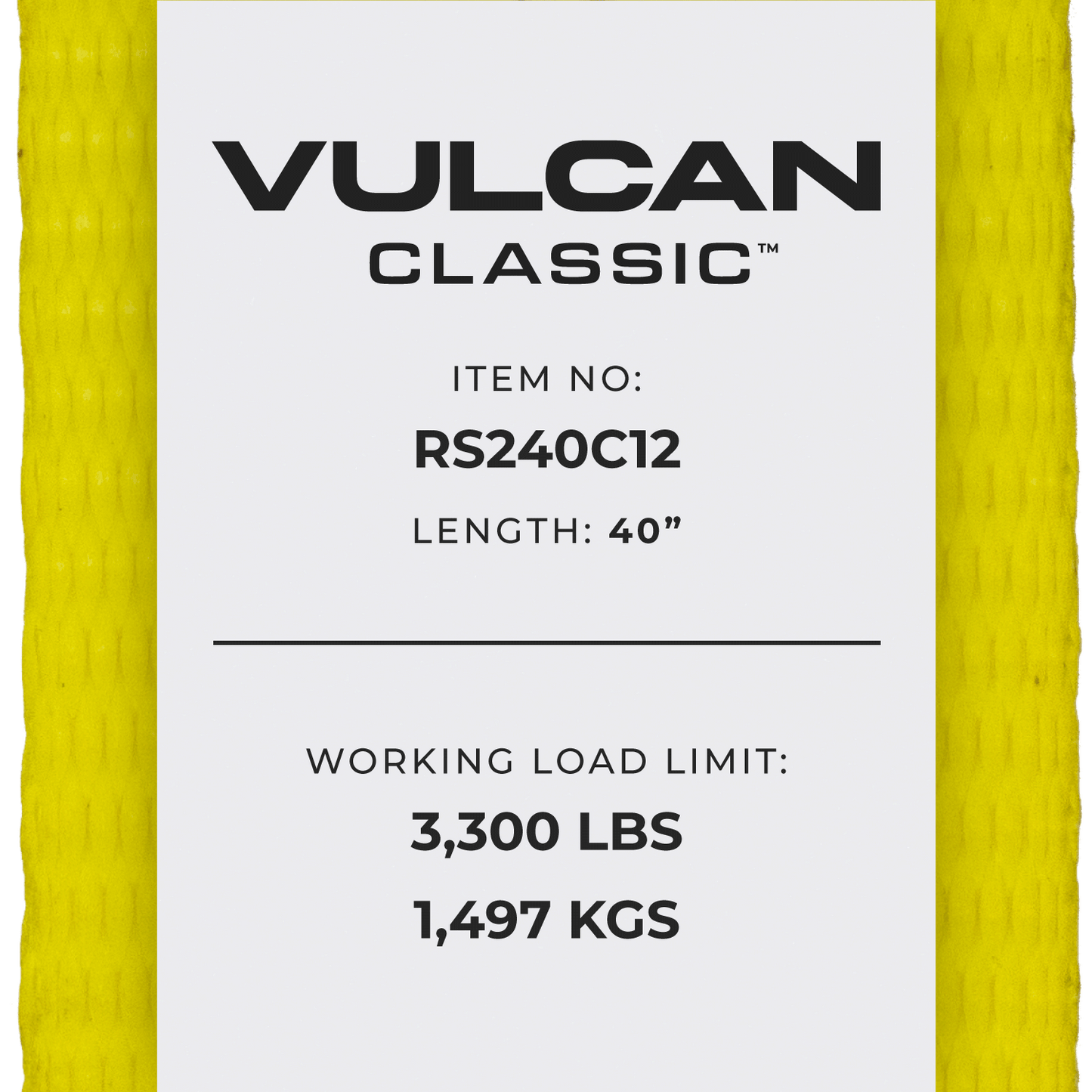 VULCAN Ratchet Strap with Chain Anchors - 2 Inch - 3,600 Pound Safe Working Load