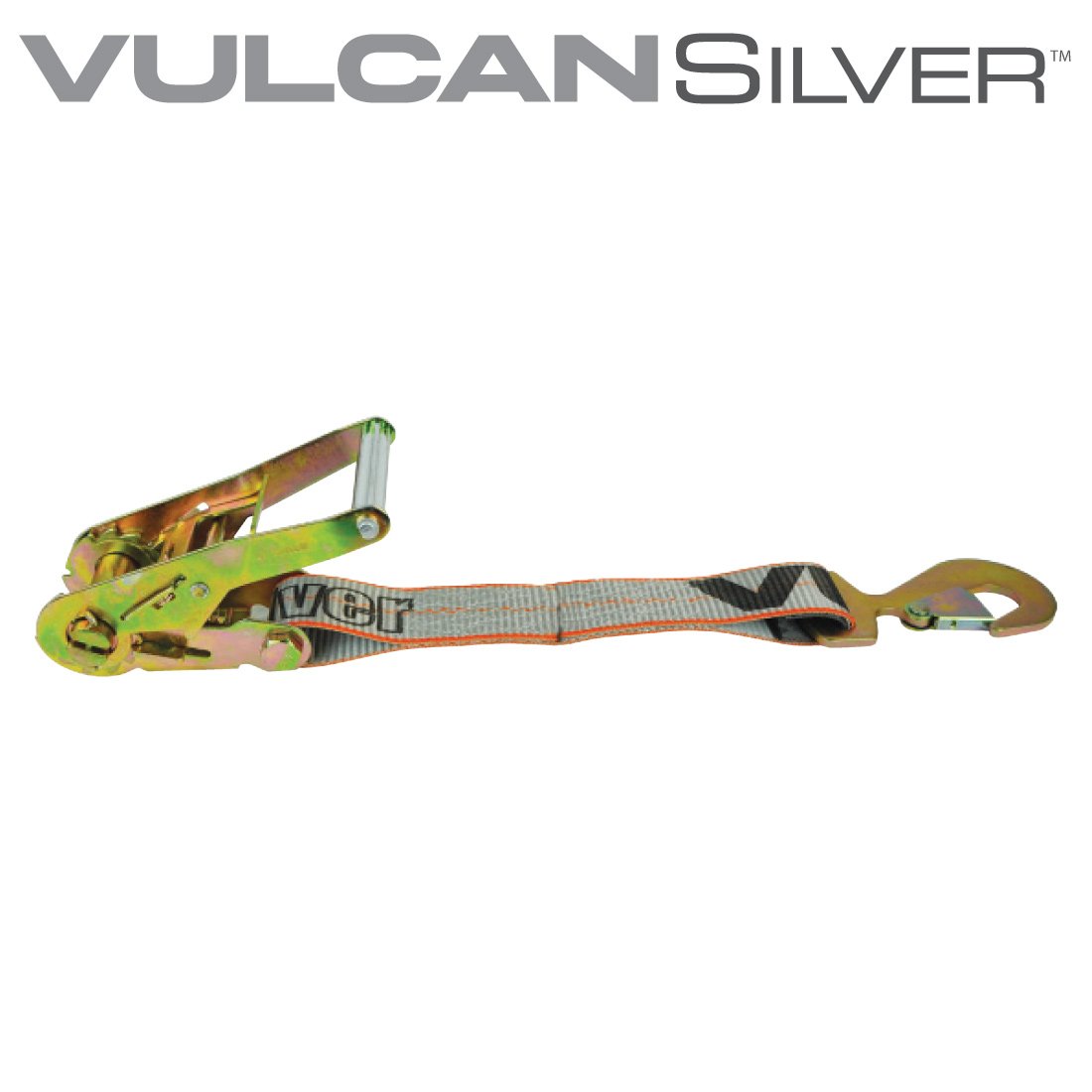 VULCAN Ratchet Short End with Flat Snap Hook - Silver Series