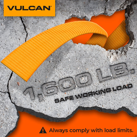 VULCAN Ratchet Strap Tie Down Kit - 1.6