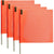 VULCAN Safety Flag with Dowel - Bright Orange - Jersey Mesh Construction - 18 Inch x 18 Inch - 4 Pack