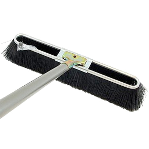 Black Medium Brush with Steel Bolt-On Handle - 17 Inch