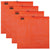 VULCAN Safety Flag with Wire Loop -  Bright Orange - Vinyl Coated Polyester Construction - 18 Inch x 18 Inch - 4 Pack