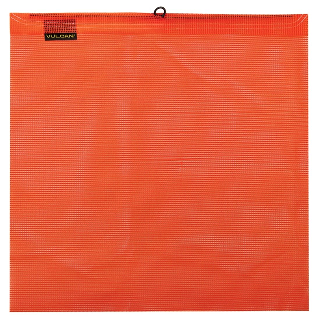 VULCAN Safety Flag with Wire Loop -  Bright Orange - Vinyl Coated Polyester Construction - 18 Inch x 18 Inch - 4 Pack