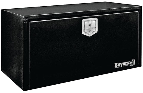 Black Steel Toolbox - One Door - One Latch - 18