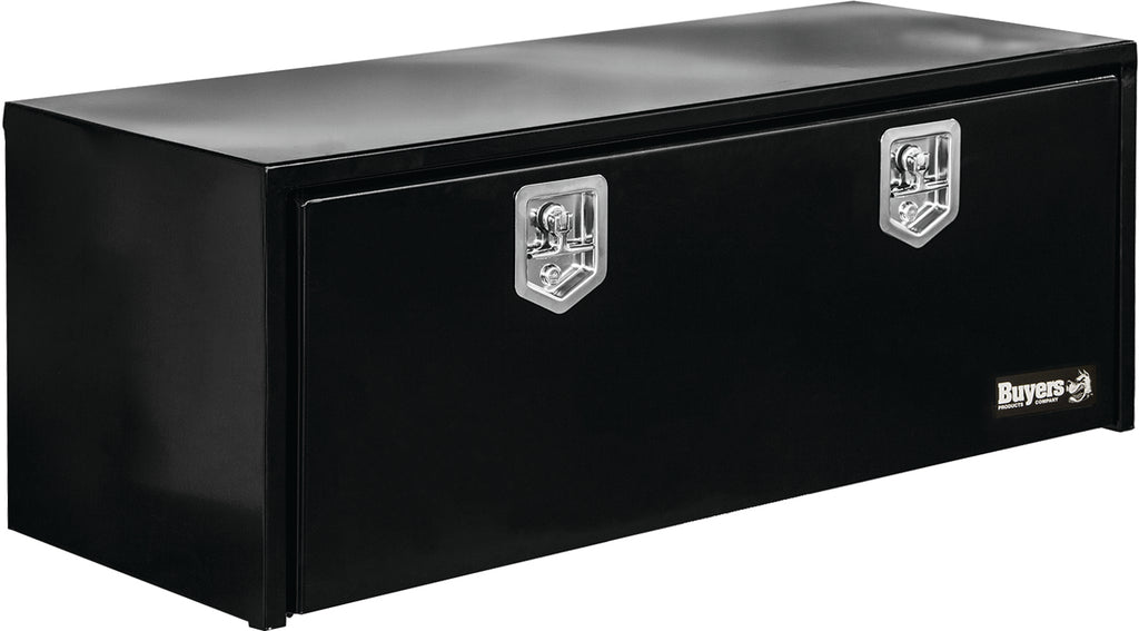 Black Steel Toolbox - One Door - Two Latches - 18"H x 18"D x 48"L