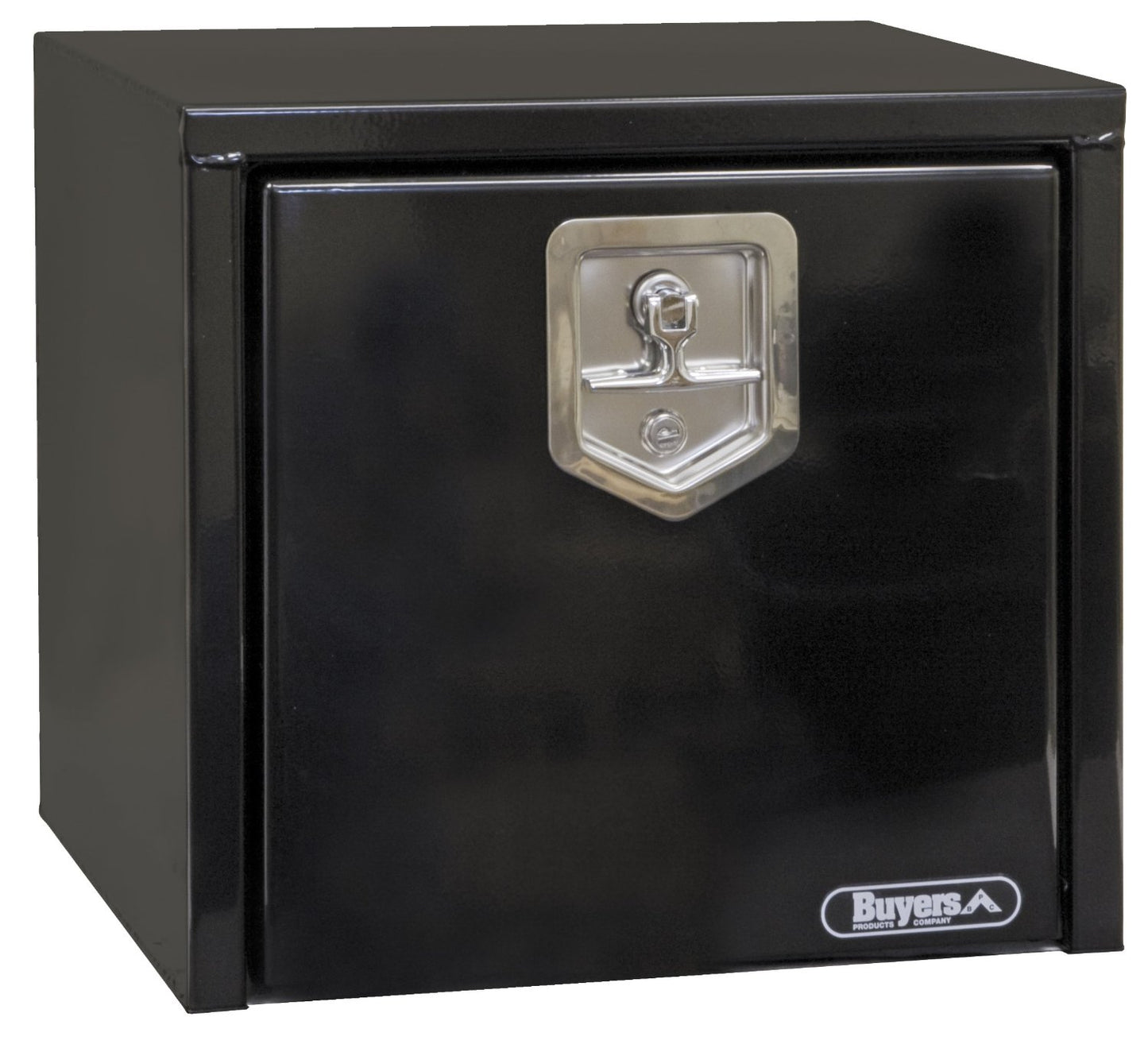 Black Steel Toolbox - One Door - One Latch - 14"H x 12"D x 24"L