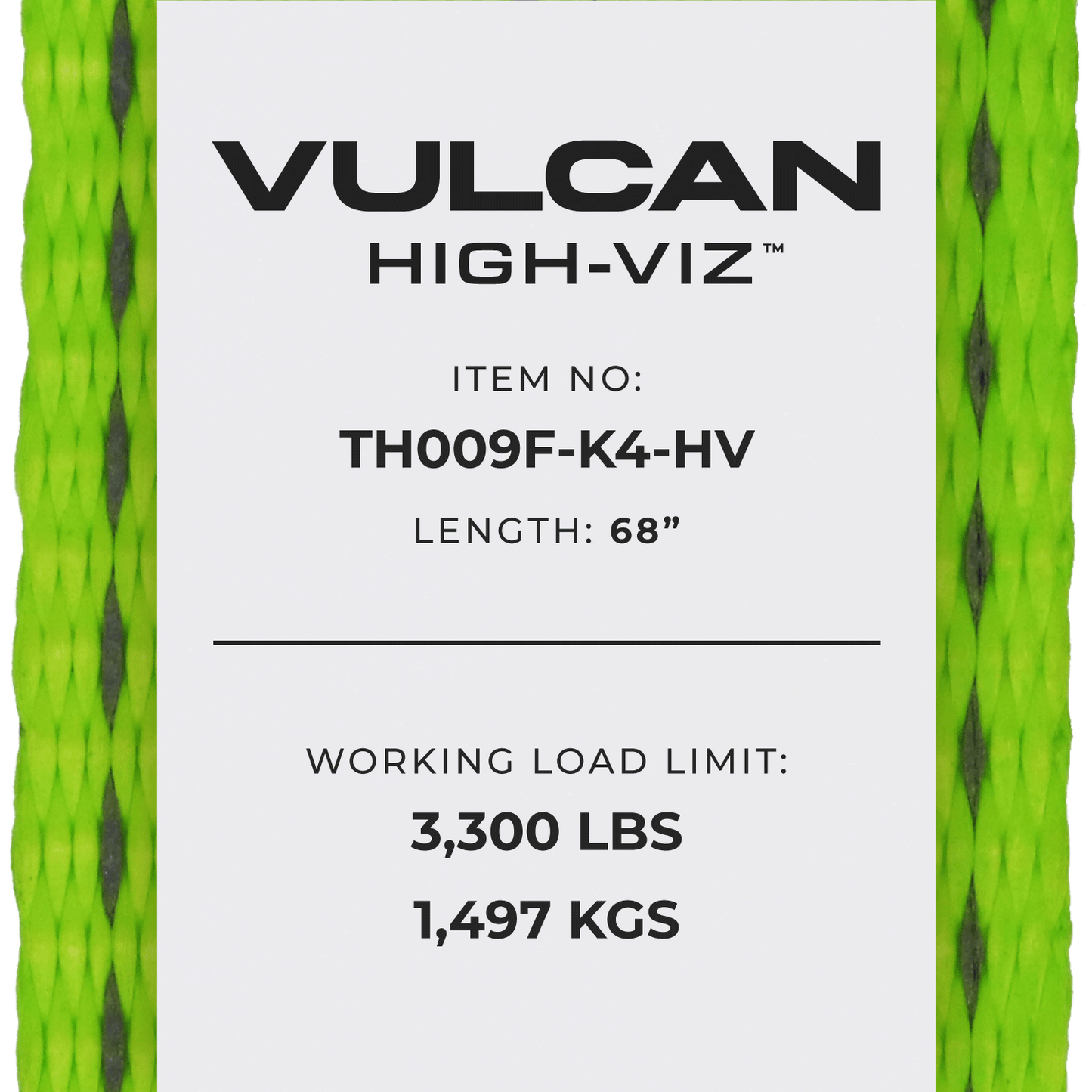 VULCAN Car Tie Down with Flat Hooks - Flat Bed Side Rail - 3,300 Pound Safe Working Load