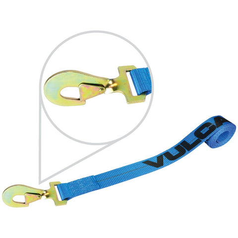 VULCAN Wheel Dolly Tire Harness - Twisted Snap Hook - 84 Inch - Blue - 3,300 Pound Safe Working Load