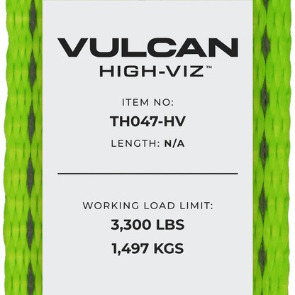 VULCAN Car Tie Downs - Snap Hook - Adjustable Loop - 4 Pack - High-Viz - 3,300 Pound Safe Working Load