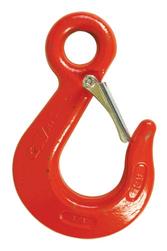 9/32 Inch G100 Eye-Style Sling Hook with Latch - 4,300 Pound Safe Working Load