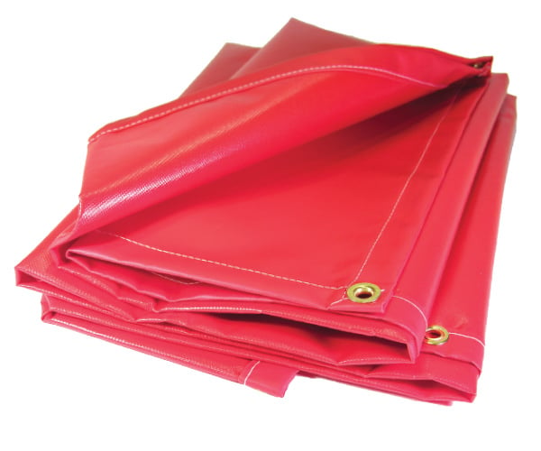 Super Strong Vinyl Tarp - Red - 12 Foot x 24 Foot