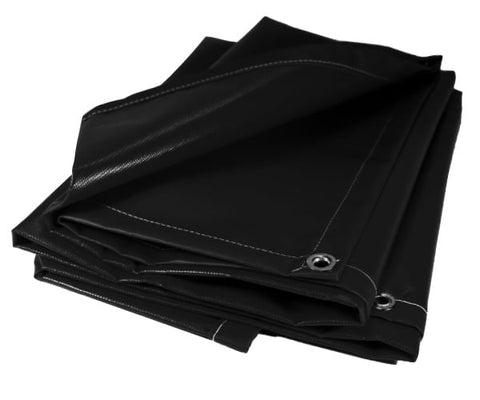 Super Strong Vinyl Tarp - Black 20 Foor x 20 Foot