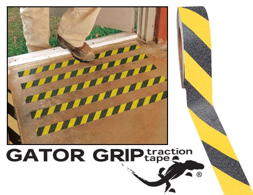 Gator Grip Yellow-Black Traction Tape - 60 Foot