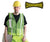 Basic Lime Economy Vest with Pockets - 4X