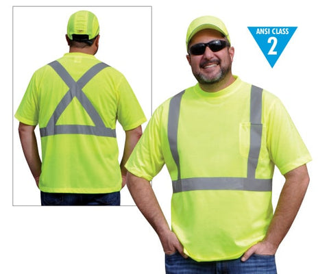 Class 2 Lime Reflective T-Shirt - 2XL