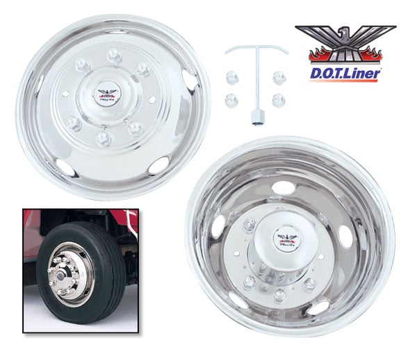 D.O.T. Dual Wheel Simulator - 22.5 Inch - 10 Lug - 2 HH - Stud Piloted Rear Replacement Liner Only