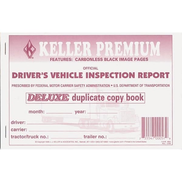 Carbonless Driver's Vehicle Inspection Report