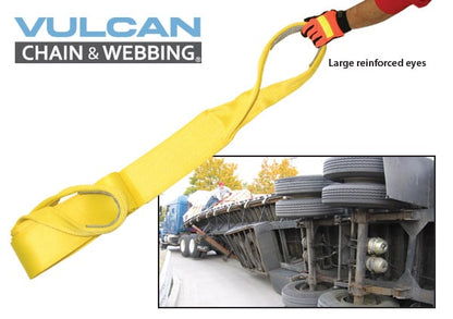 VULCAN Vehicle Recovery Straps - 6 Inch - Heavy-Duty