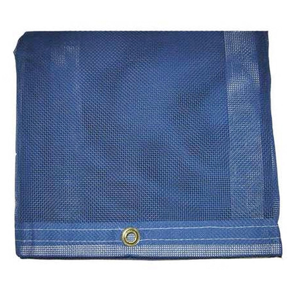 Heavy Duty Vinyl Coated Mesh Tarp - Blue 6 Foot x 8 Foot