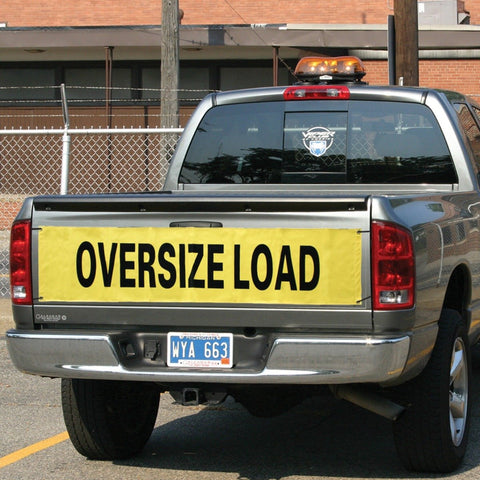 VULCAN Oversized Load Banner 12 Inch x 60 Inch For Escort Vehicles - Solid