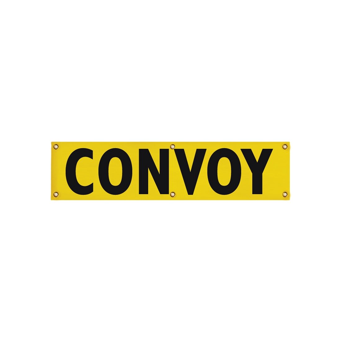 Convoy Banner 12 Inch x 48 Inch For Escort Vehicles - Solid