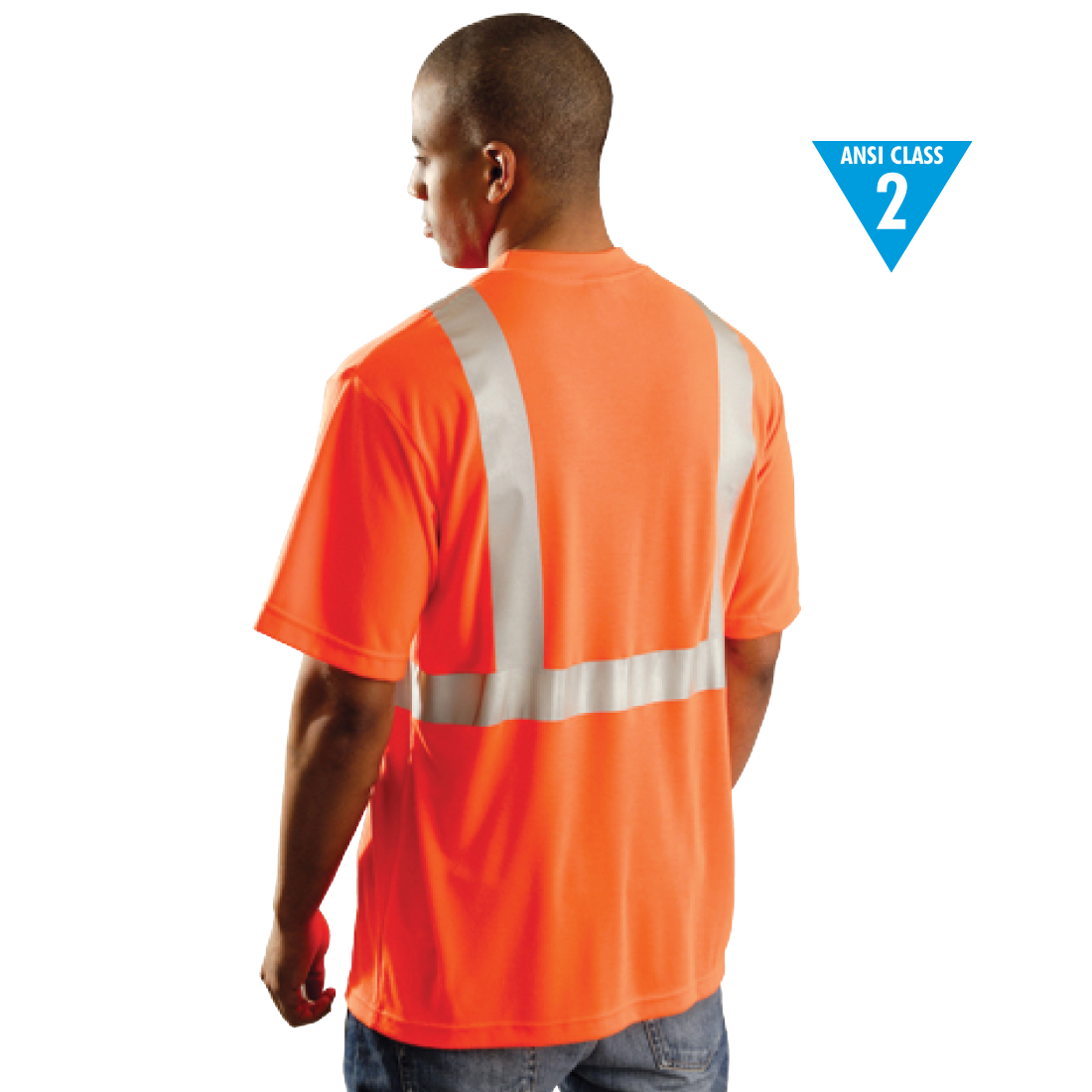 Reflective Wicking T-Shirt Ansi Class 2 Orange - XL