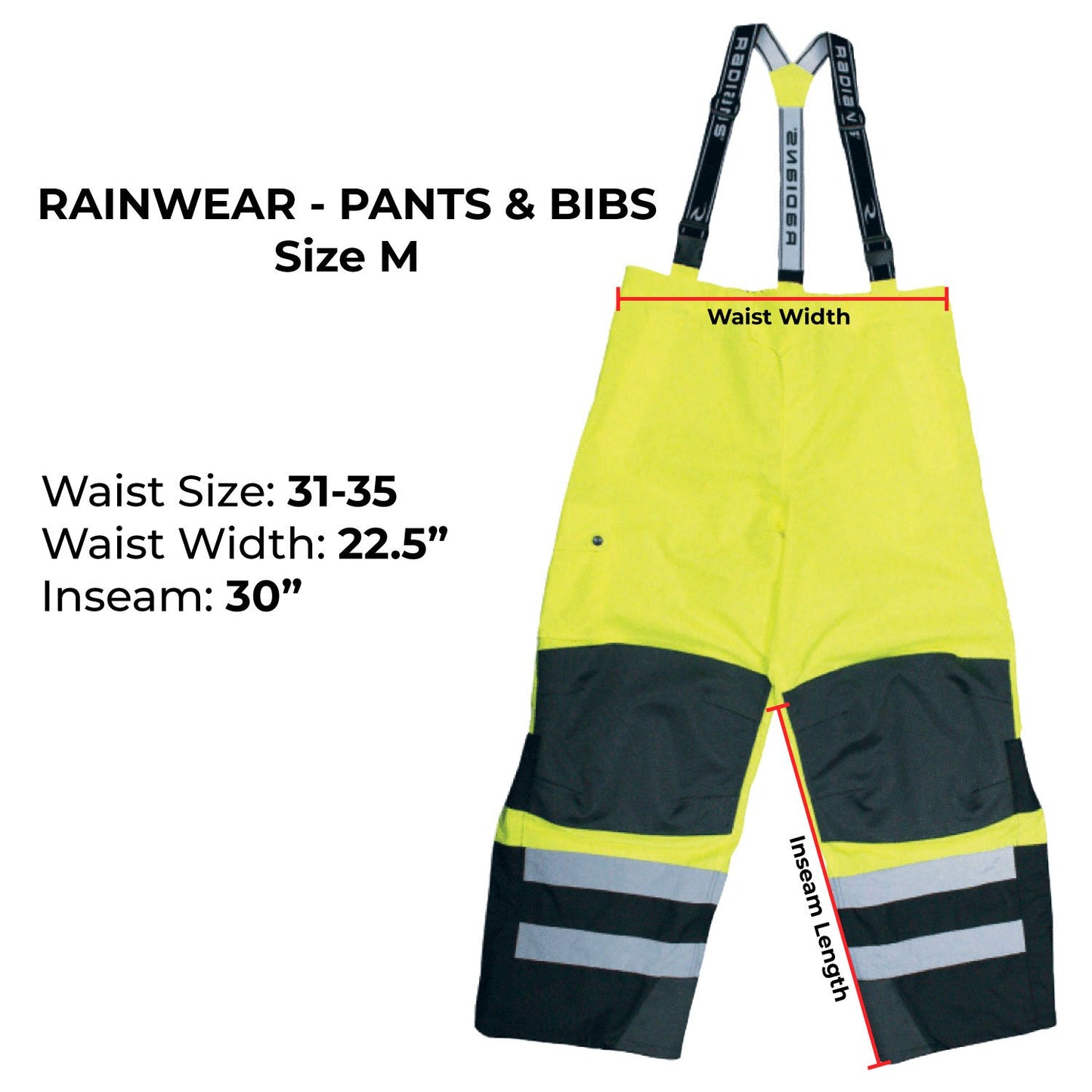 Class E Rip Stop Rain Pants - Lime - Medium