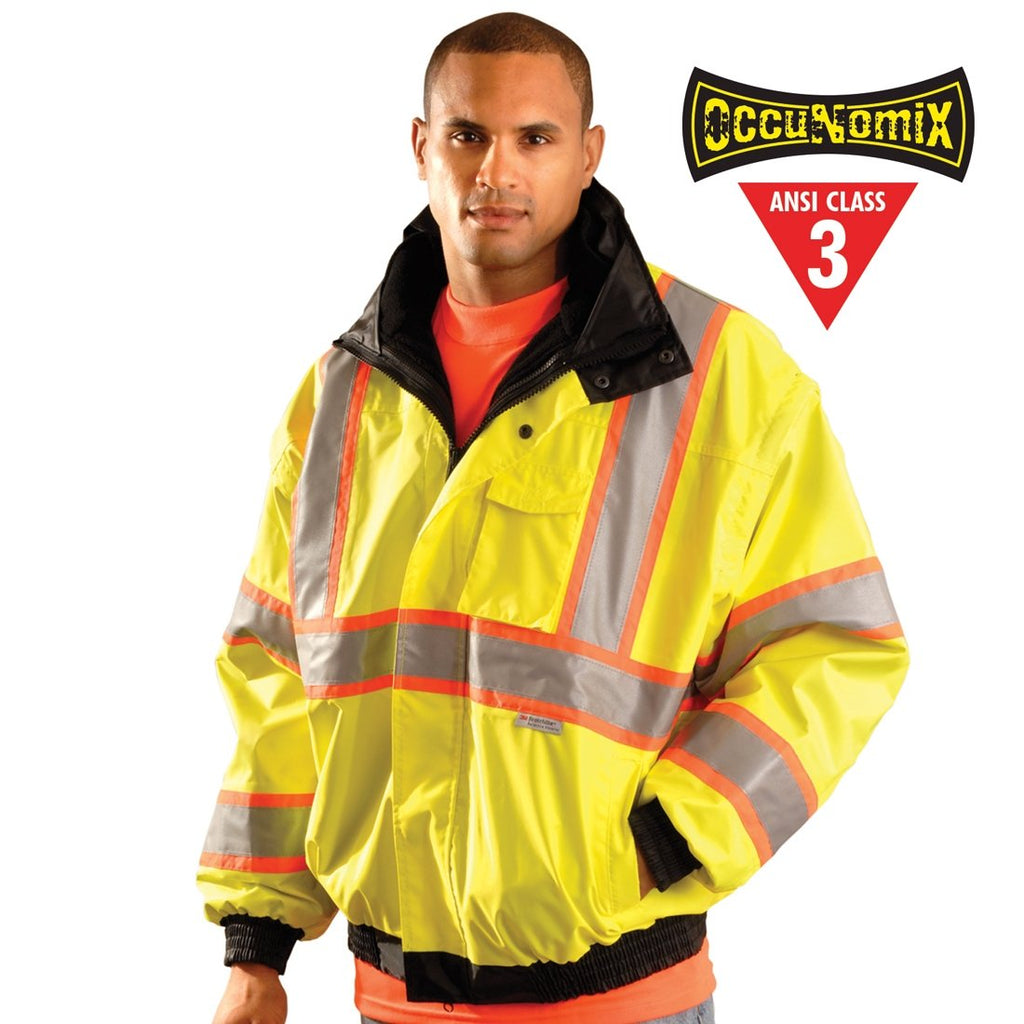 Class 3 Premium Two-Tone Bomber Jacket - Lime - 4XL