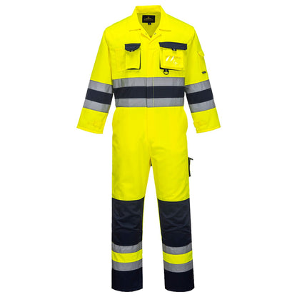 Portwest Nantes Hi-Vis Coverall Yellow/Navy - XXL