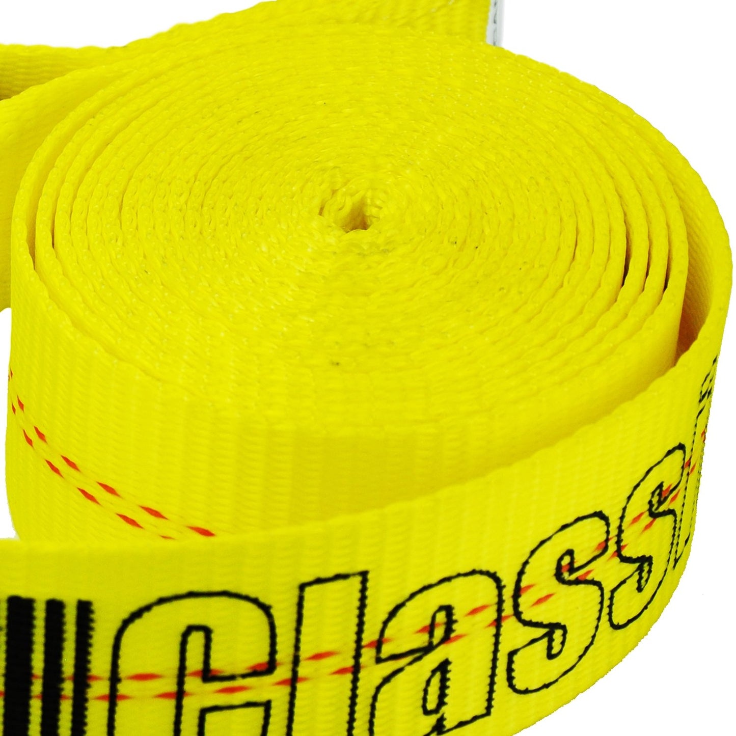 VULCAN Winch Strap with Flat Hook - 3 Inch x 27 Foot - Classic Yellow - 2 Pack - 5,000 Pound Safe Working Load