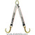 VULCAN Web Bridle with Forged 8 Inch J Hooks - 47 Inch - Silver Series - 4,700 Pound Safe Working Load