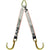 VULCAN Web Bridle with Forged 8 Inch J Hooks - 47 Inch - Silver Series - 4,700 Pound Safe Working Load