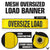 VULCAN Wide Load Kit For Pilot Cars - Includes (1) Hinged Aluminum 12x60" Oversize Load Sign, (2) Mesh 12x60" Oversized Load Banners, (4) Wire Loop Flags, (4) Flag Magnets, And FREE Mini Light Bar