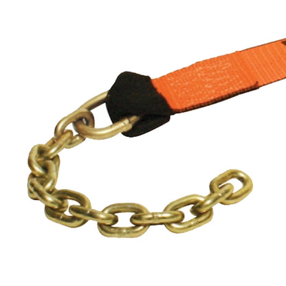 VULCAN Winch Strap with Chain Tail - 2 Inch - 3,300 Pound Safe Working Load