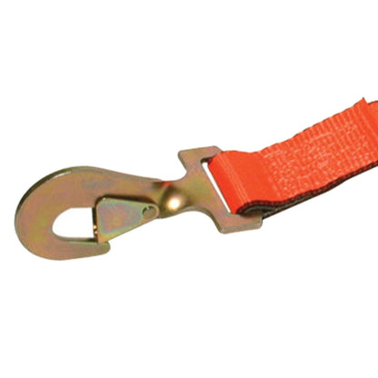 VULCAN Winch Strap with Twisted Snap Hook - 2 Inch x 15 Foot - 3,300 Pound Safe Working Load