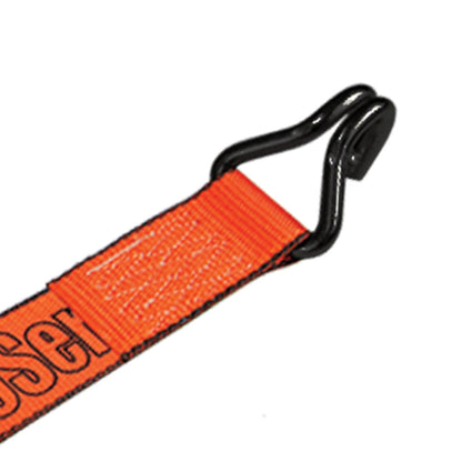 VULCAN Winch Strap with Twisted Snap Hook - 2 Inch x 15 Foot, 4 Pack - 3,300 Pound Safe Working Load