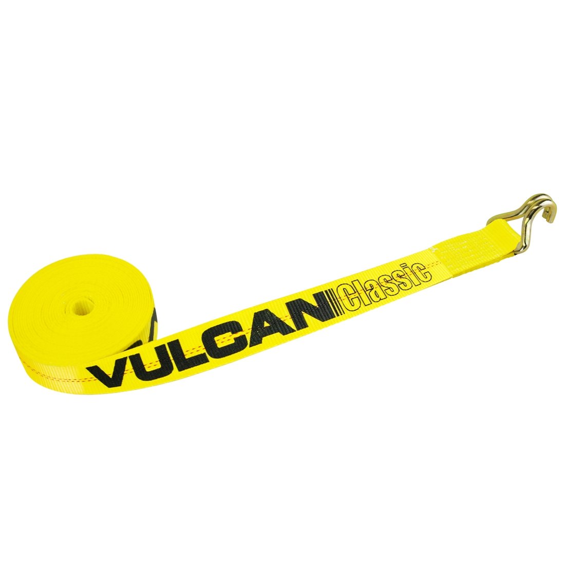 VULCAN Winch Strap with Twisted Snap Hook - 2 Inch x 15 Foot, 4 Pack - 3,300 Pound Safe Working Load