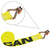 VULCAN Winch Strap with Wire Hook - 3 Inch - Classic Yellow - 5,000 Pound Safe Working Load