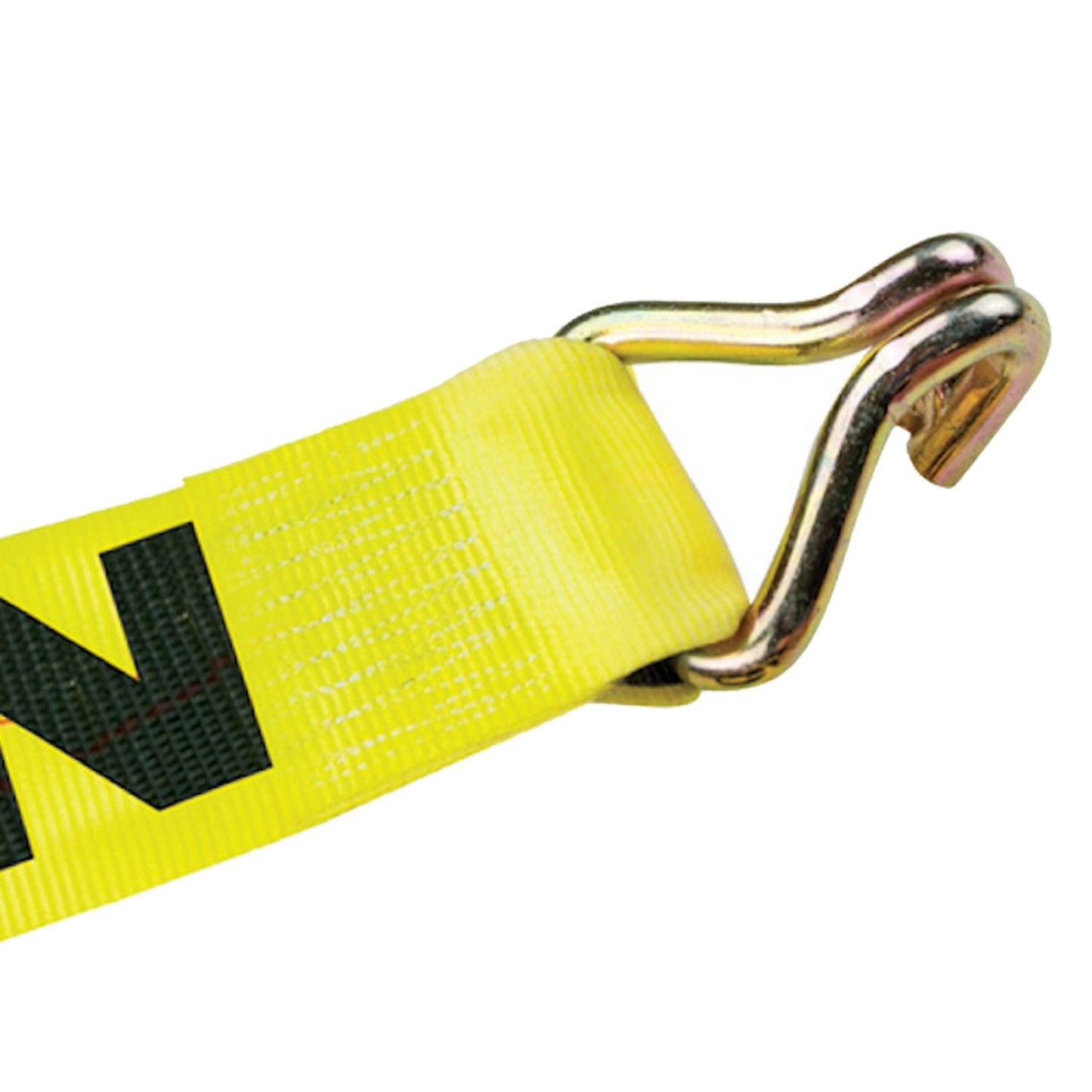 VULCAN Winch Strap with Wire Hook - 4 Inch - Classic Yellow - 5,000 Pound Safe Working Load