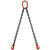 VULCAN Double Leg Mechanical Lifting Sling with Grab Hooks - 3/8 Inch - Grade 80 - 20 Feet