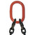 VULCAN Double Leg Mechanical Lifting Sling with Grab Hooks - 3/8 Inch - Grade 80 - 20 Feet