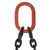 VULCAN Double Leg Mechanical Lifting Sling with Sling Hooks - 3/8 Inch - Grade 80 - 5 Feet