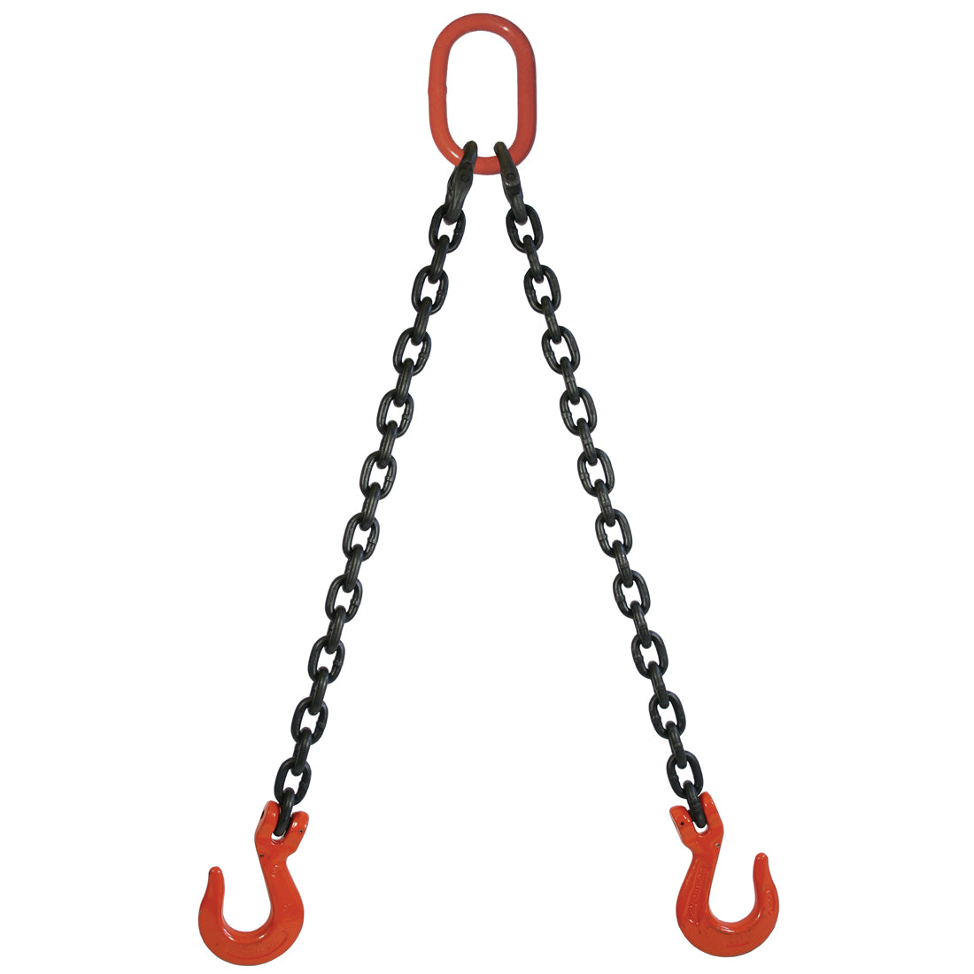 VULCAN Double Leg Mechanical Lifting Sling with Sling Hooks - 9/32 Inch - Grade 80 - 20 Feet