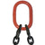 VULCAN Double Leg Mechanical Lifting Sling with Sling Hooks - 9/32 Inch - Grade 80 - 20 Feet