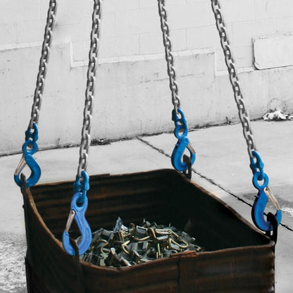 VULCAN Double Chain Slings with Sling Hooks - 3/8 Inch - Grade 120 - 15 Feet