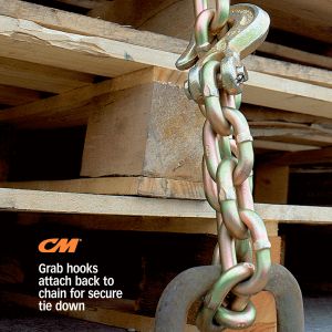 Columbus Mckinnon Binder Chain with Clevis Grab Hooks - Grade 70 - 5/16'' x 25' - 4,700 Lbs. Safe Working Load