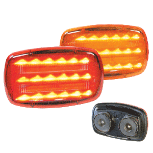 VULCAN High Intensity LED Magnetic Mount Flashing Lights In Red or Amber